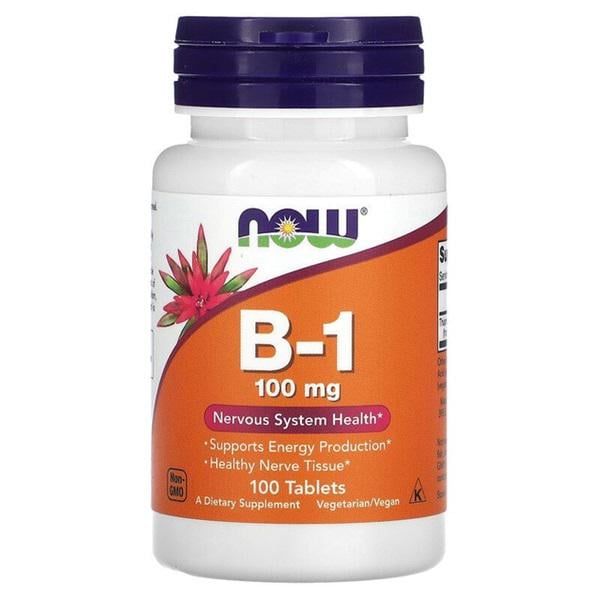Тиамин Now Foods Vitamin B-1/Thiamine 100 мг 100 таб. (000003375)