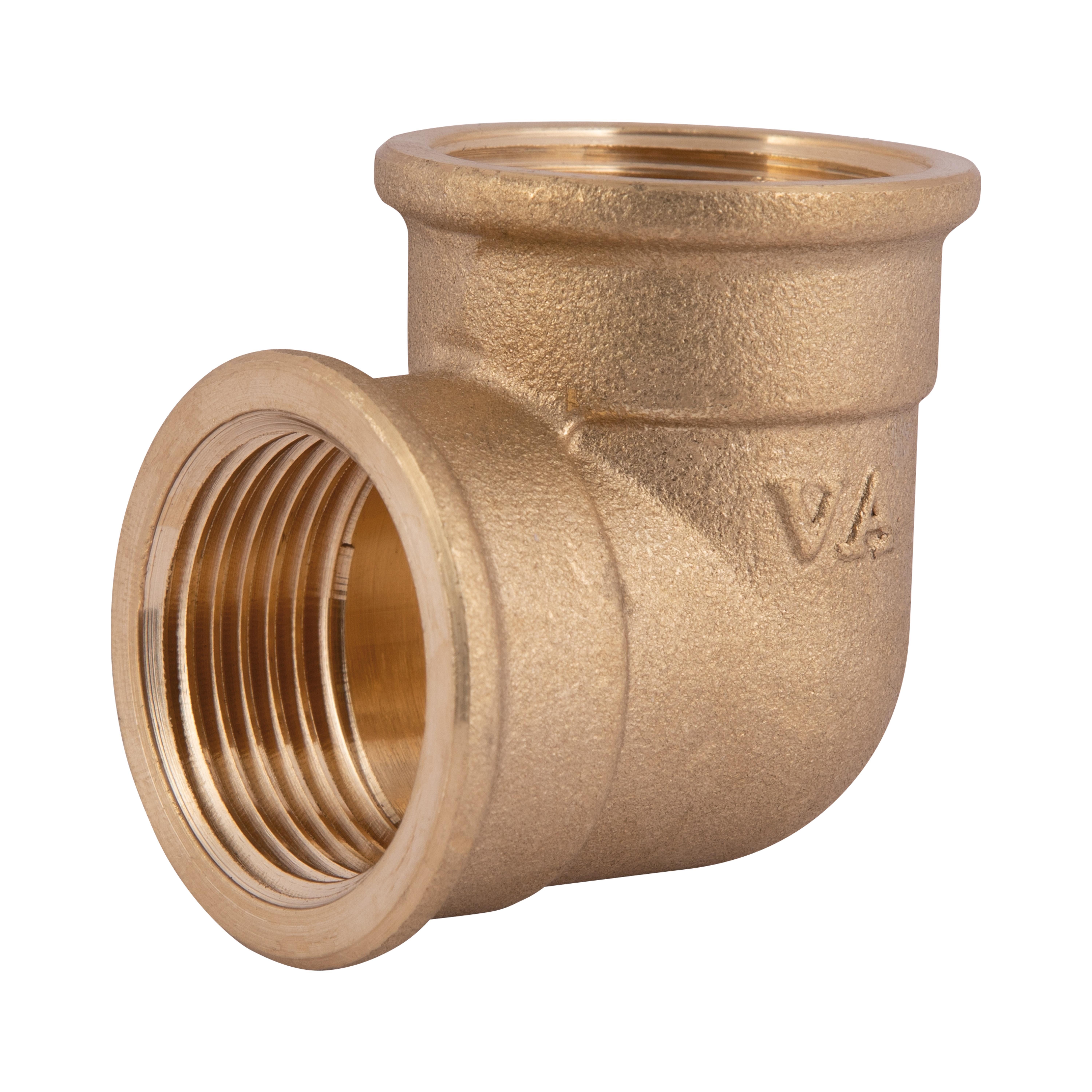 Угол латунный Thermo Alliance Standart 1" ВВ Желтый (SD41825)