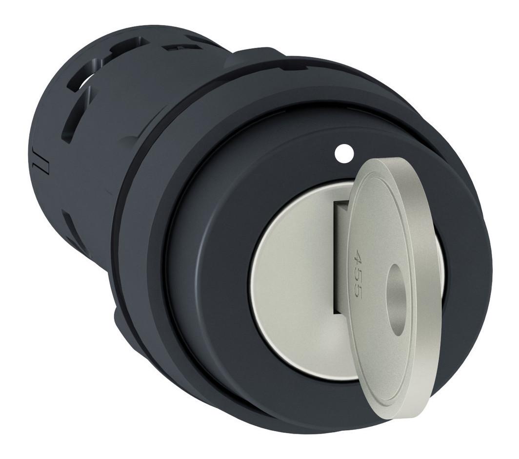 Перемикач I-O Schneider Electric Harmony XB7 1NO 22 мм 2 положення з ключем Чорний (XB7NG21)