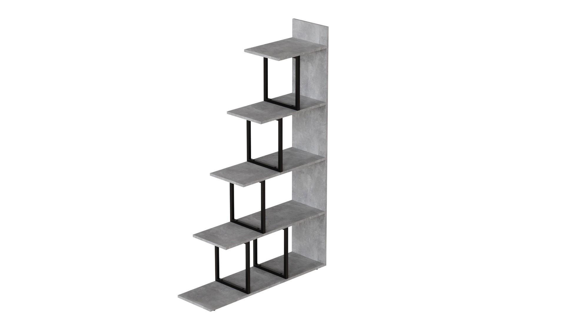 Этажерка Ferrum-decor Стелла металл/ДСП 1600x1020x300 мм Черный/Бетон (FRD-105482) Этажерка Ferrum-decor Стелла металл/ДСП 1600x1020x300 мм Черный/Бетон (FRD-105482)