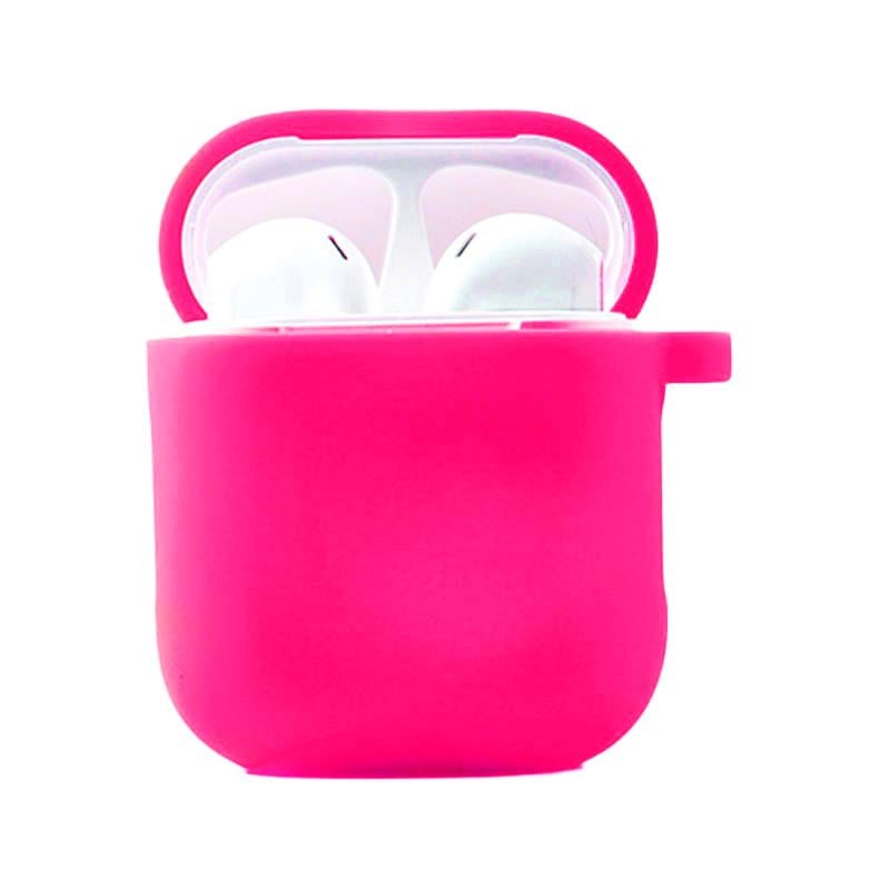 Футляр силіконовий Epik для навушників Airpods 1/2 з мікрофіброю Рожевий/Barbie pink (00000039442_27)