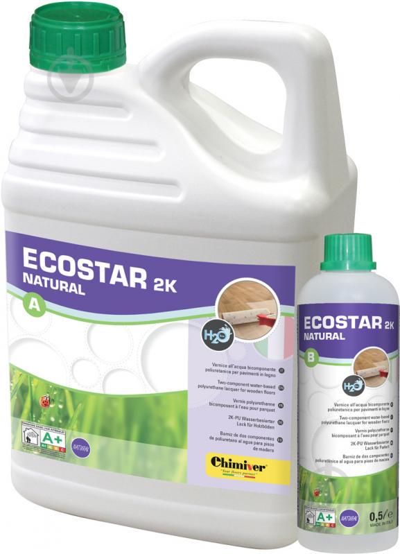 Лак паркетный Ecostar 2K Natural 5,5 л на водной основе (ch-31510)