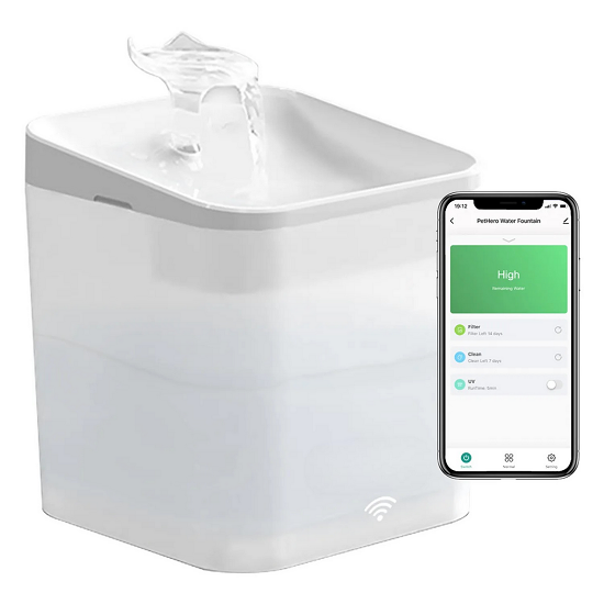 Поилка-фонтан для кошек и собак PET PETRUST WF004 2,2 л Wi-Fi и UF-стерилизация (1736502372) - фото 10 Поилка-фонтан для кошек и собак PET PETRUST WF004 2,2 л Wi-Fi и UF-стерилизация (1736502372) - фото 10