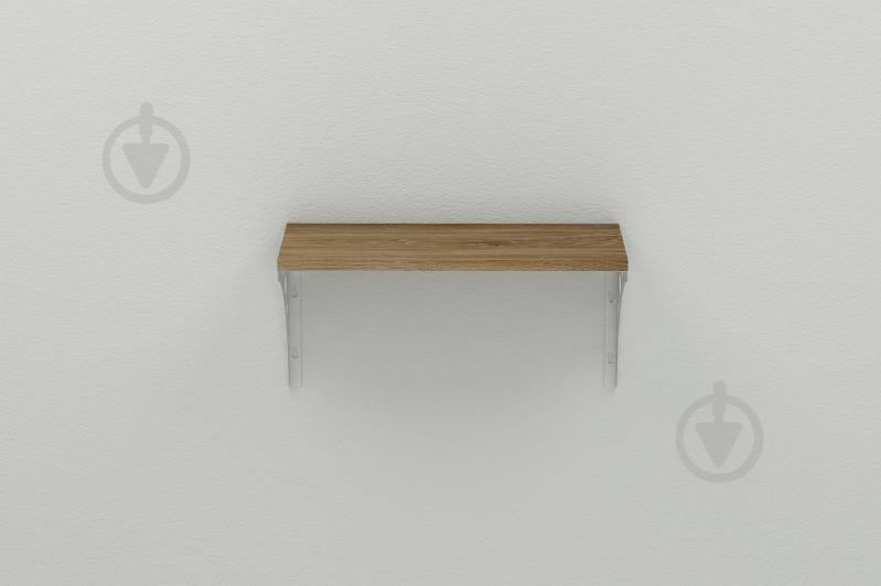 Полка настенная Ferrum-decor Ханди 2 240x600x240 металл Белый ДСП Дуб Таверна 16 мм (XND0034)