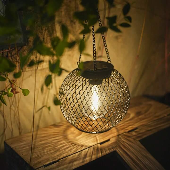 Фонарь-шар садовый подвесной Сфера металлическая на солнечной батарее Теплый Белый (1000-ZB-1018) - фото 6 Фонарь-шар садовый подвесной Сфера металлическая на солнечной батарее Теплый Белый (1000-ZB-1018) - фото 6