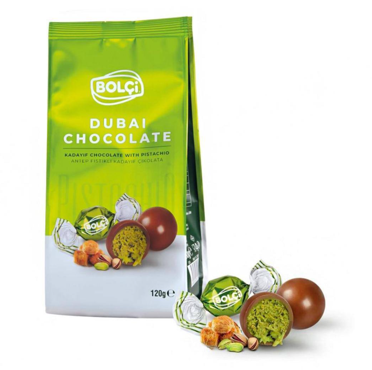 Шоколад дубайський міні цукерки Bolçi Dubai Schokolade Chocolate Kugeln 120 г (2490324491)