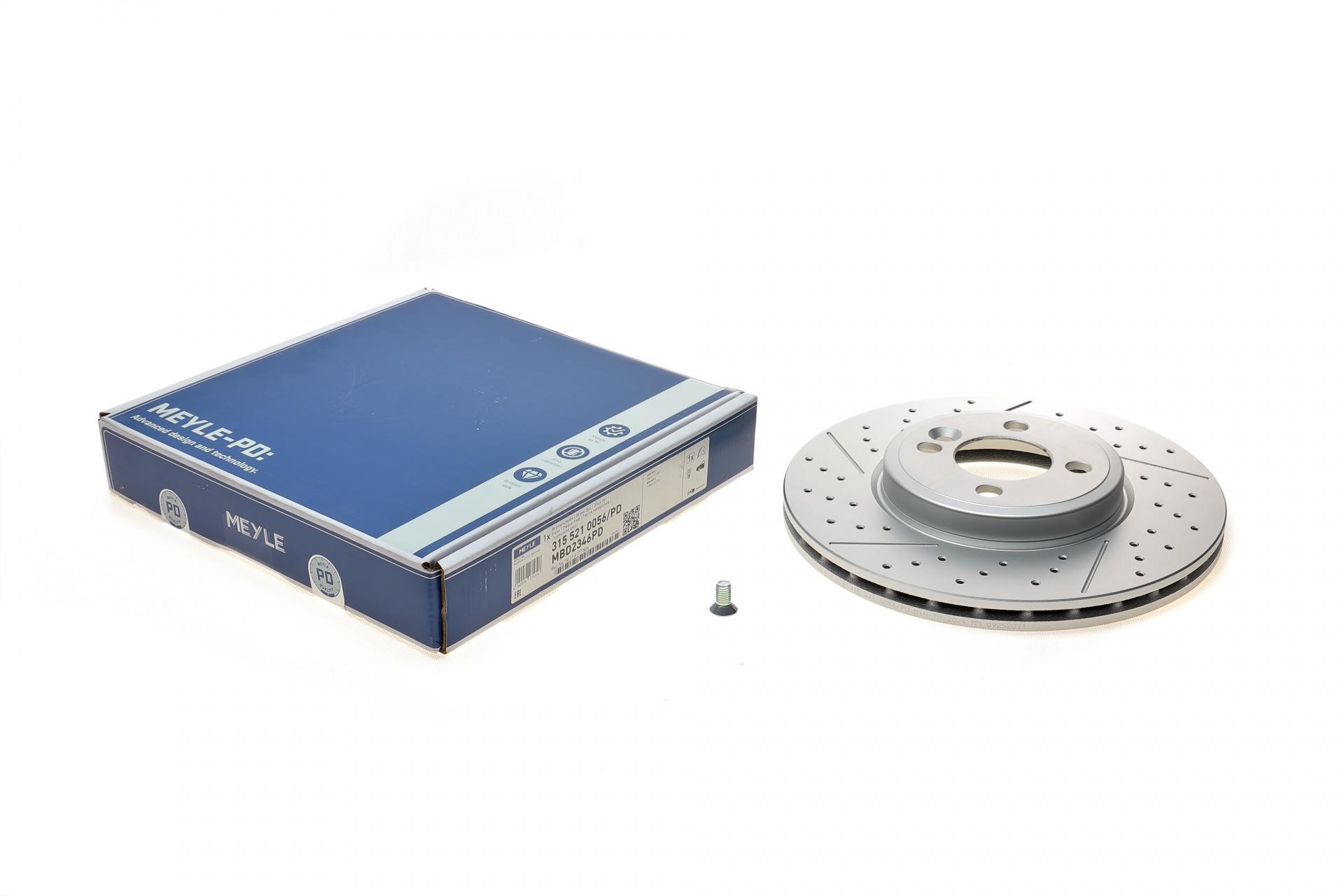 Диск тормозной передний Meyle для Mini Cooper S 07-15 вентилируемый 294x22 мм (315 521 0056/PD)