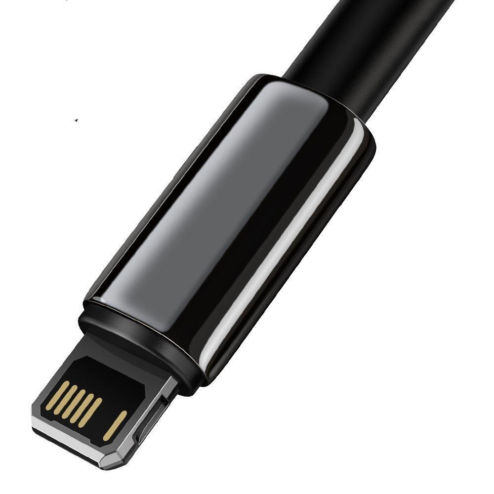 Кабель синхронізації Baseus Tungsten Gold Fast Charging Lightning 2.4 1M Cable, Black - фото 4 Кабель синхронізації Baseus Tungsten Gold Fast Charging Lightning 2.4 1M Cable, Black - фото 4