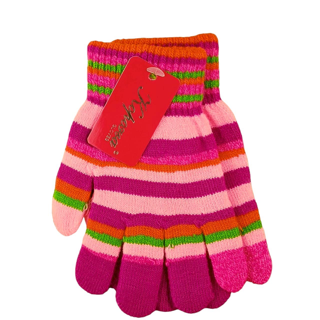 Перчатки детские Полоса 4-6 года Малиновый (46948) Перчатки детские Полоса 4-6 года Малиновый (46948)