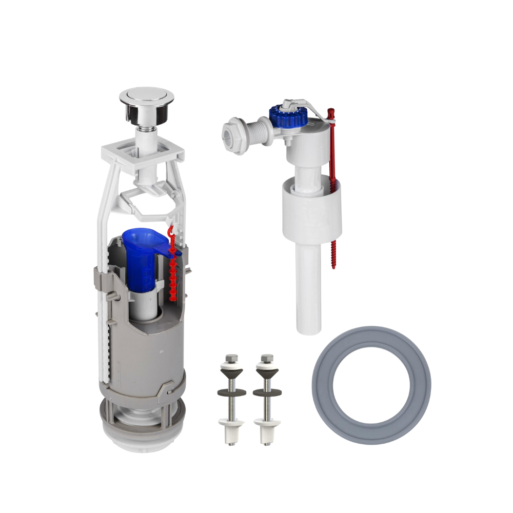 Комплект арматуры для сливного бачка SoloPlast АБк-05 с боковым подводом с одним режимом слива (2523537565)