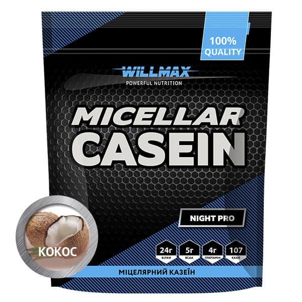 Протеин казеиновый Willmax Micellar Casein Кокос 900 г (5113)