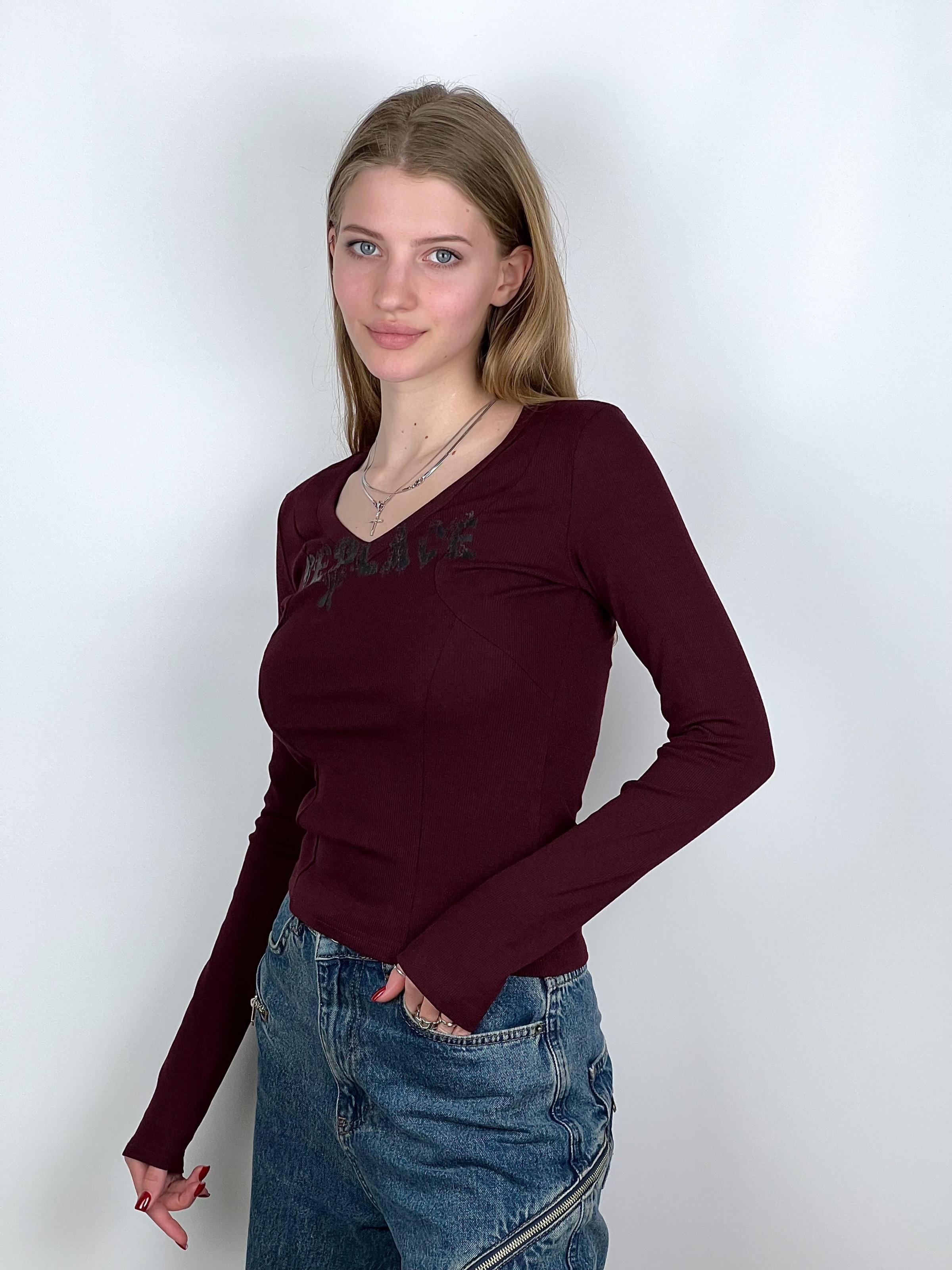 Лонгслив женский REPLACE OS Черный (#25079) - фото 9