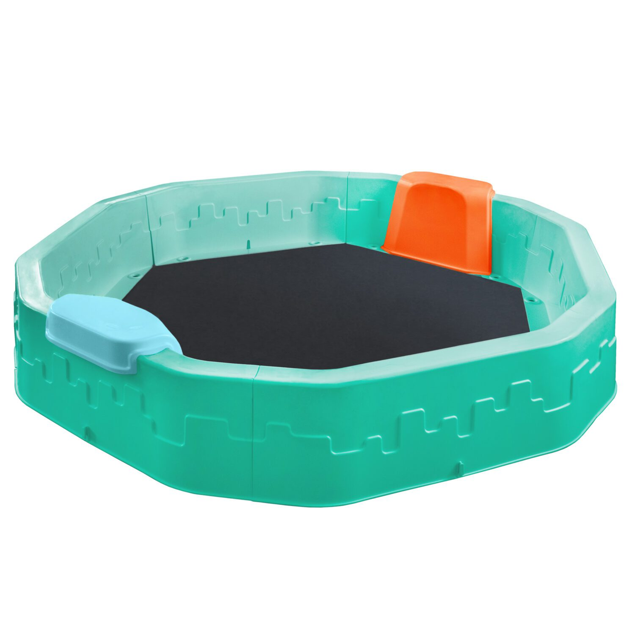 Пісочниця Domelo STANDART 150х150х25 см Бірюзовий