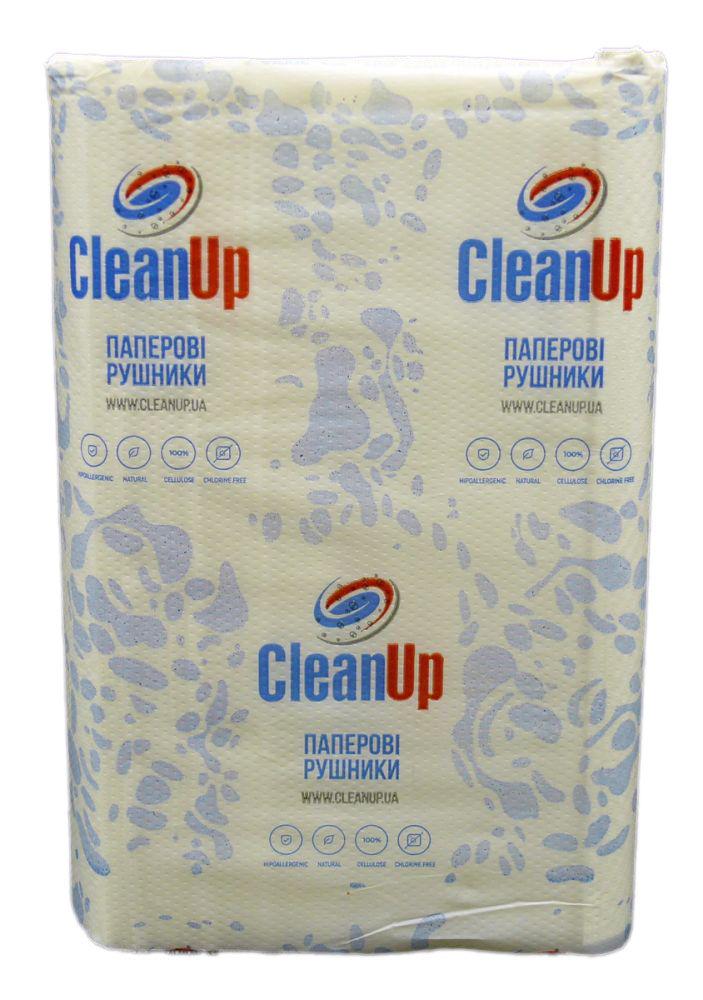 Рушник паперовий Z-складення Luxe 2 шари CleanUP 200 арк. Білий (17268)