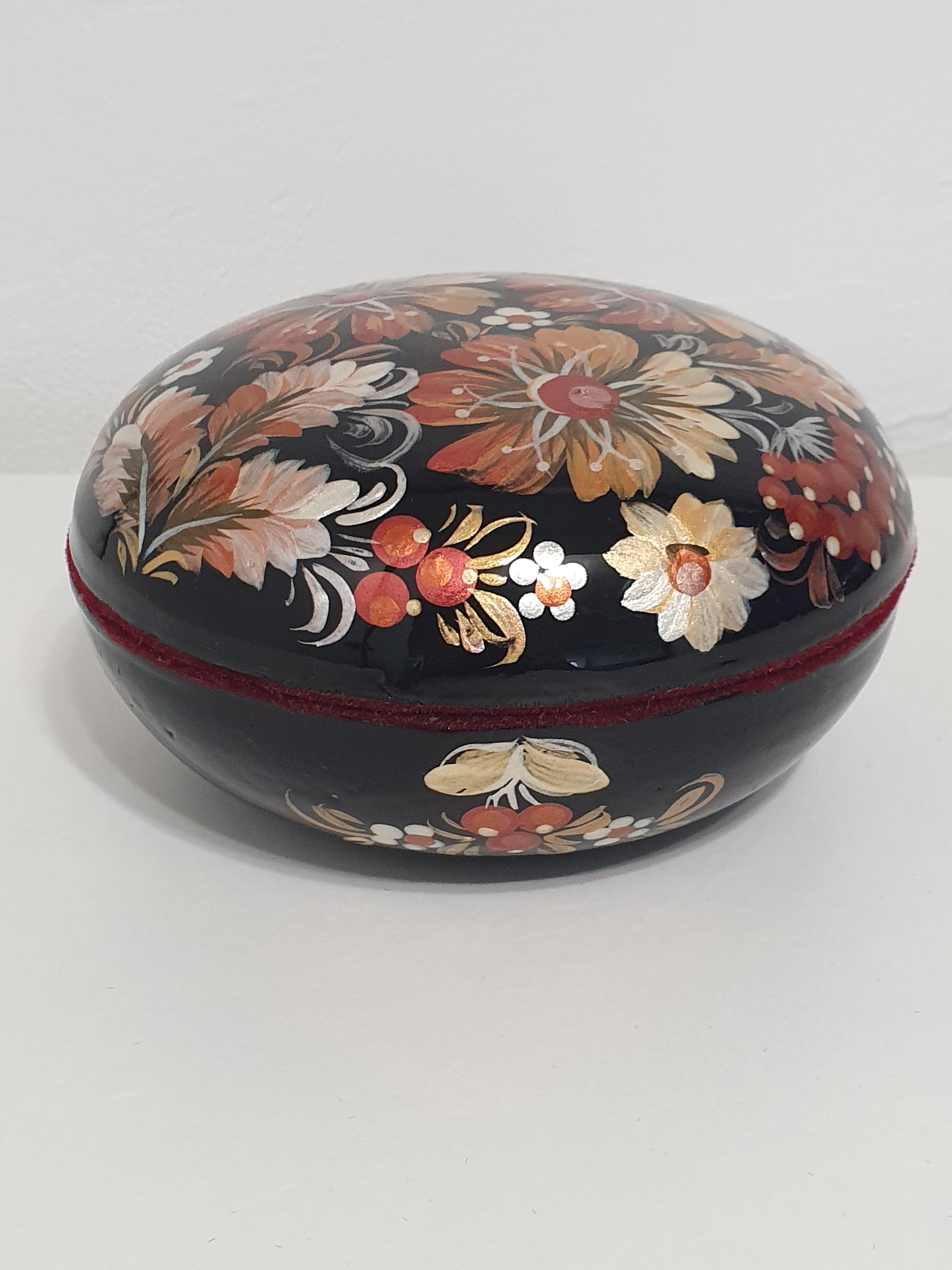 Шкатулка Петриковский розпис деревянная 14 см (1362)