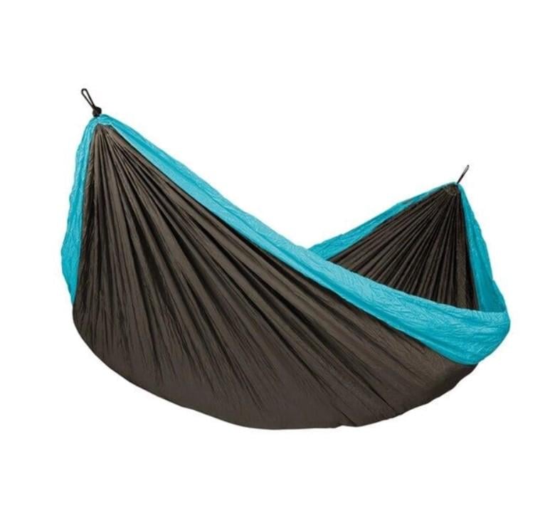 Гамак туристичний Kayfovo AIR міцний з парашутного нейлону Сірий/Блакитний (28847) - фото 1 Гамак туристичний Kayfovo AIR міцний з парашутного нейлону Сірий/Блакитний (28847) - фото 1