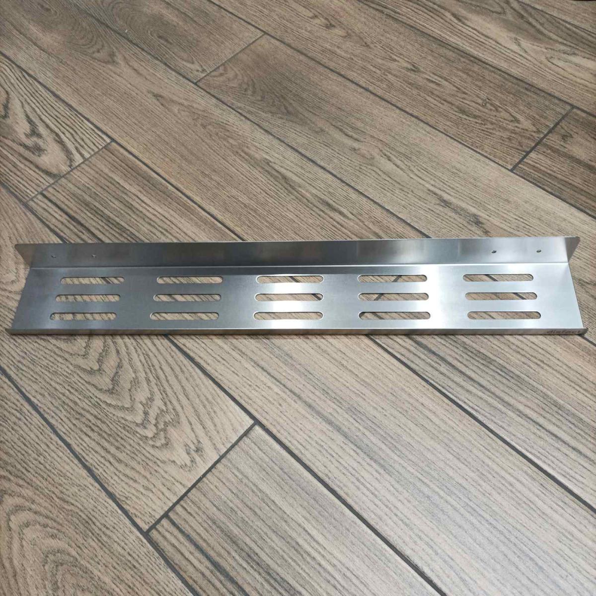 Поличка для ванной кімнати Disfact HL-65 L-форми довга пряма відкрита з товстої нержавіючої сталі 65 см Сріблястий матовий (3328) - фото 9