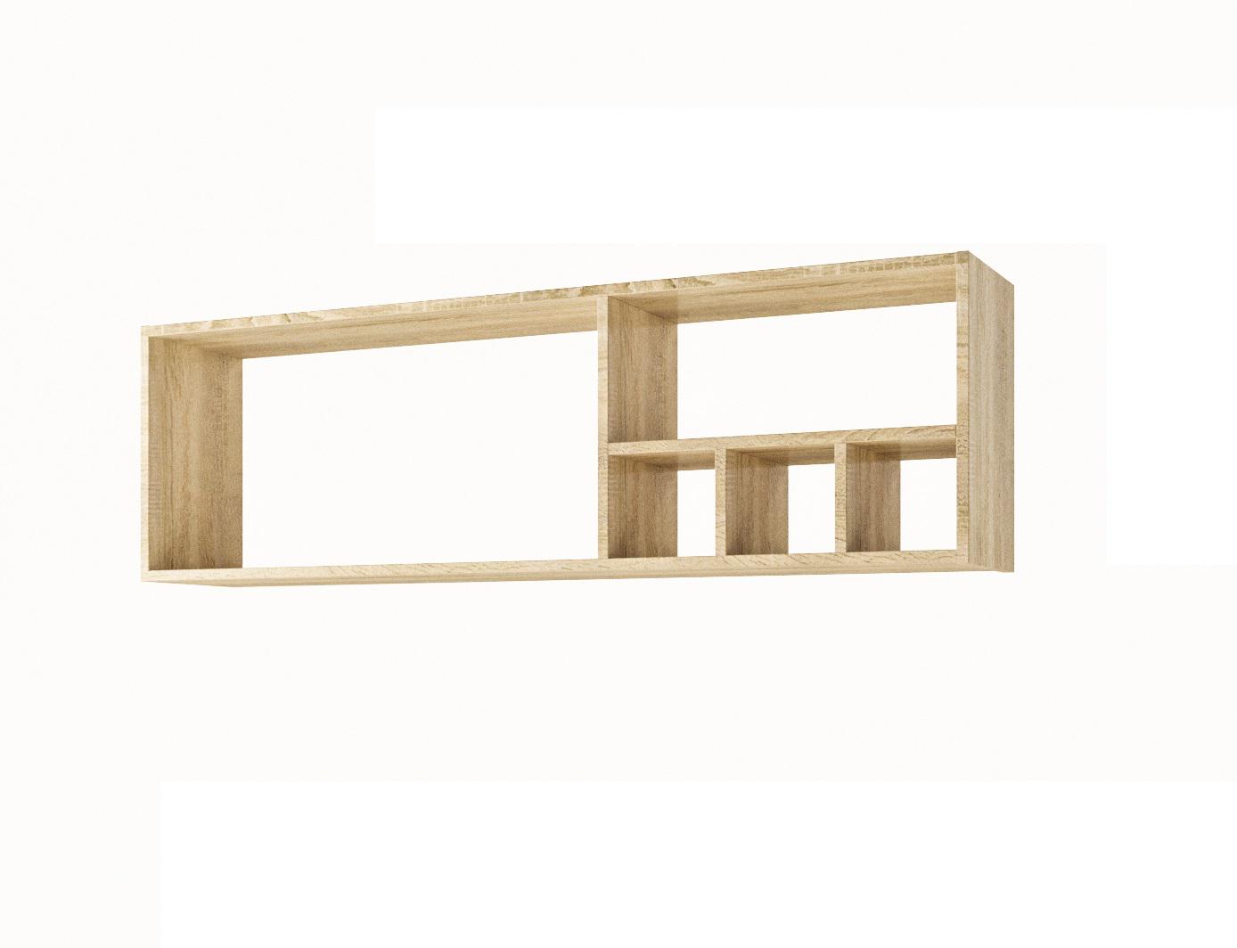 Навесная полка Світ Меблів Палермо в спальню/гостиню из ДСП Дуб корабельный - фото 3