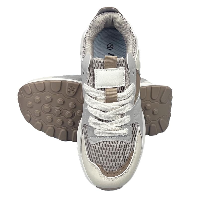 Кроссовки женские на платформе 20810-3 p. 37 23 см Бежево-серый