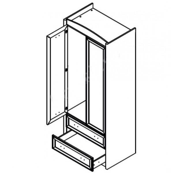 Шкаф распашной Gerbor Holding Салерно SZF2D2S из ДСП 865х575х2200 мм Белый - фото 4