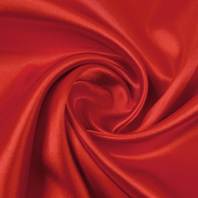 Тканина атлас LuxFabric 115 г/м² 1,5 м 1 м Червоний (ТП1501а07)