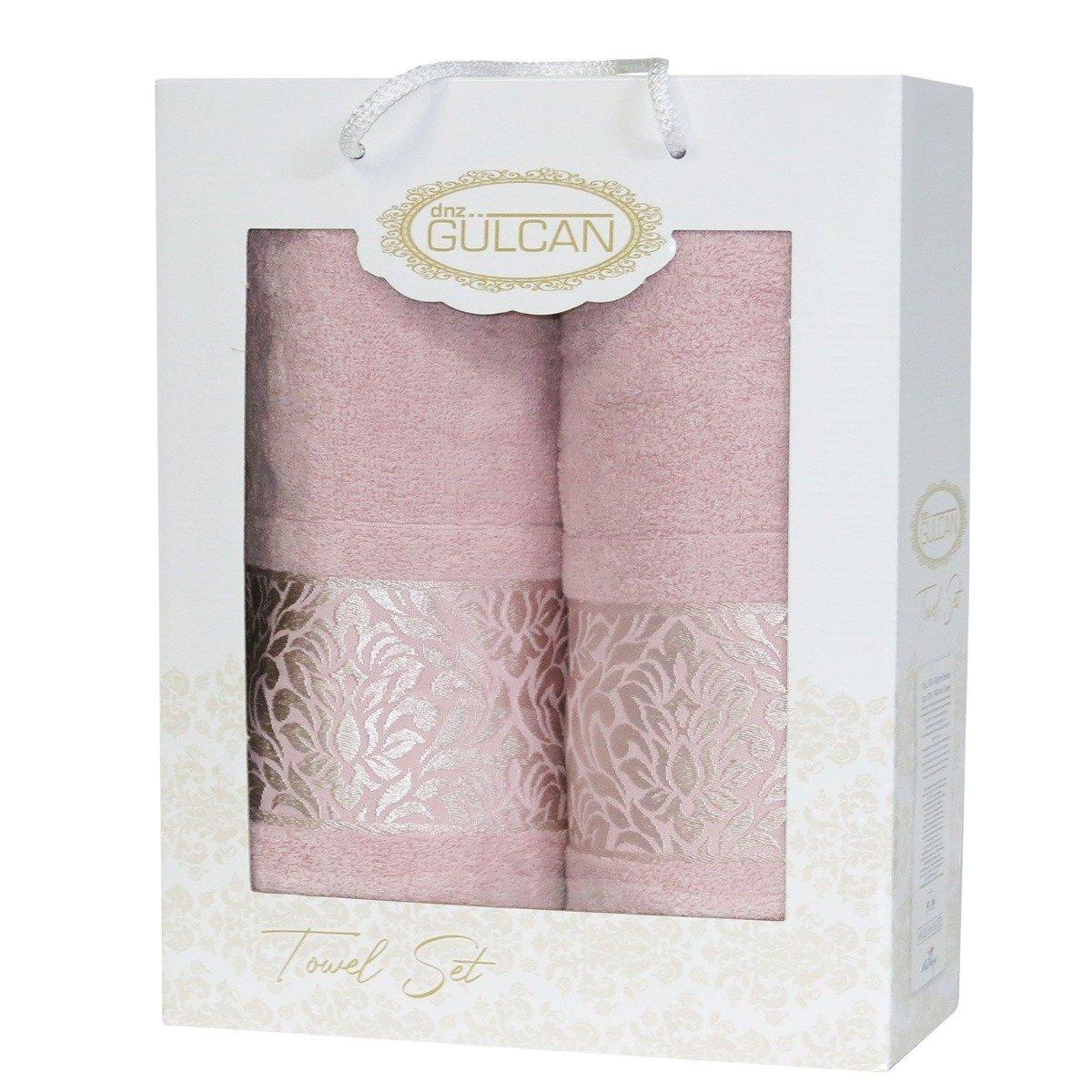Набор полотенец Gulcan Cotton Flower Ornament Pink 50х90+70х140 см (22893)