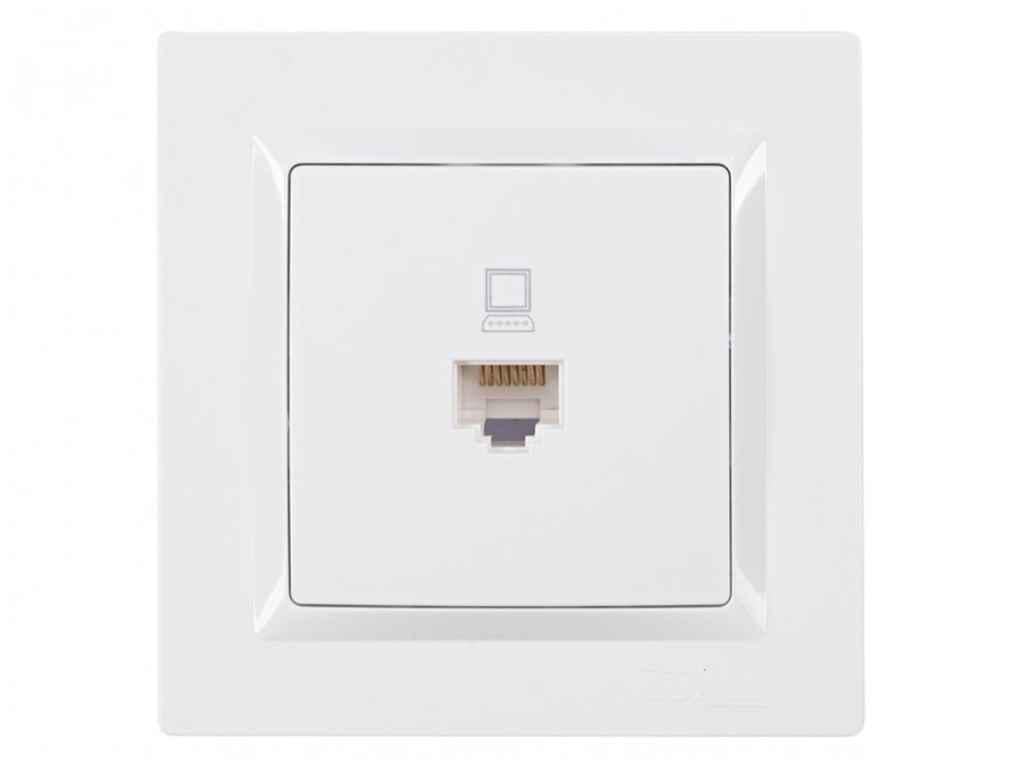 Розетка комп'ютерна Luxel JAZZ 9027 Білий (1034420)