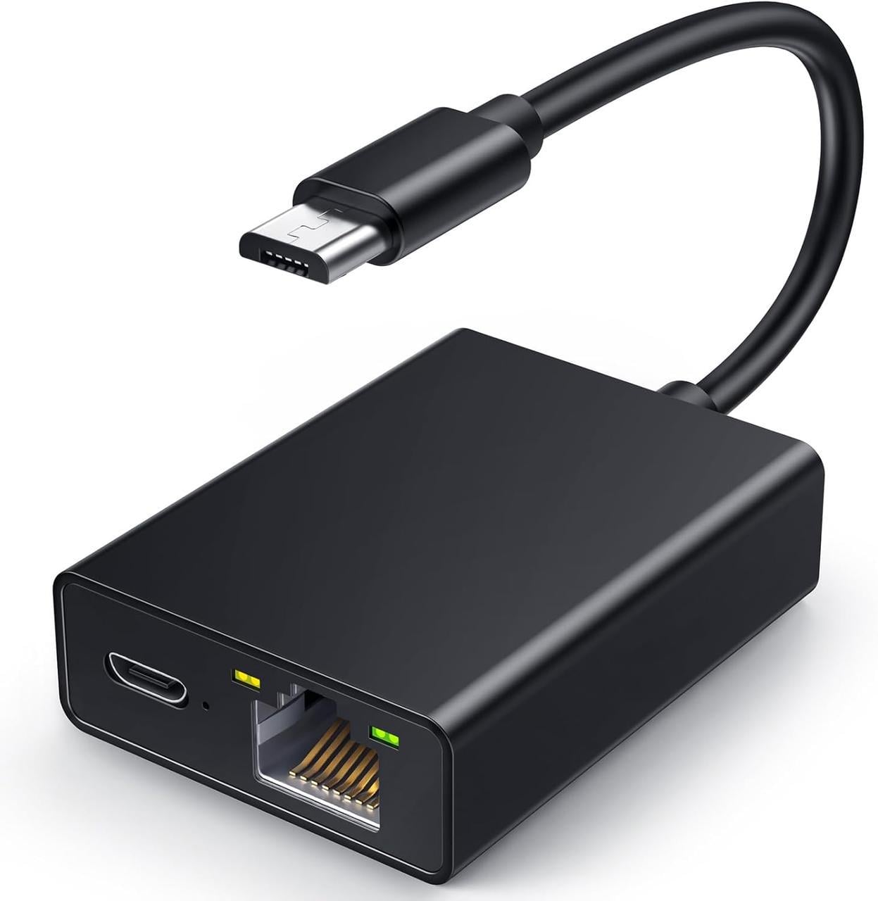 Сетевой адаптер Ethernet для Fire TV Stick Electop Micro USB RJ45 Ethernet совместим с Fire Stick 4K (2939446850)