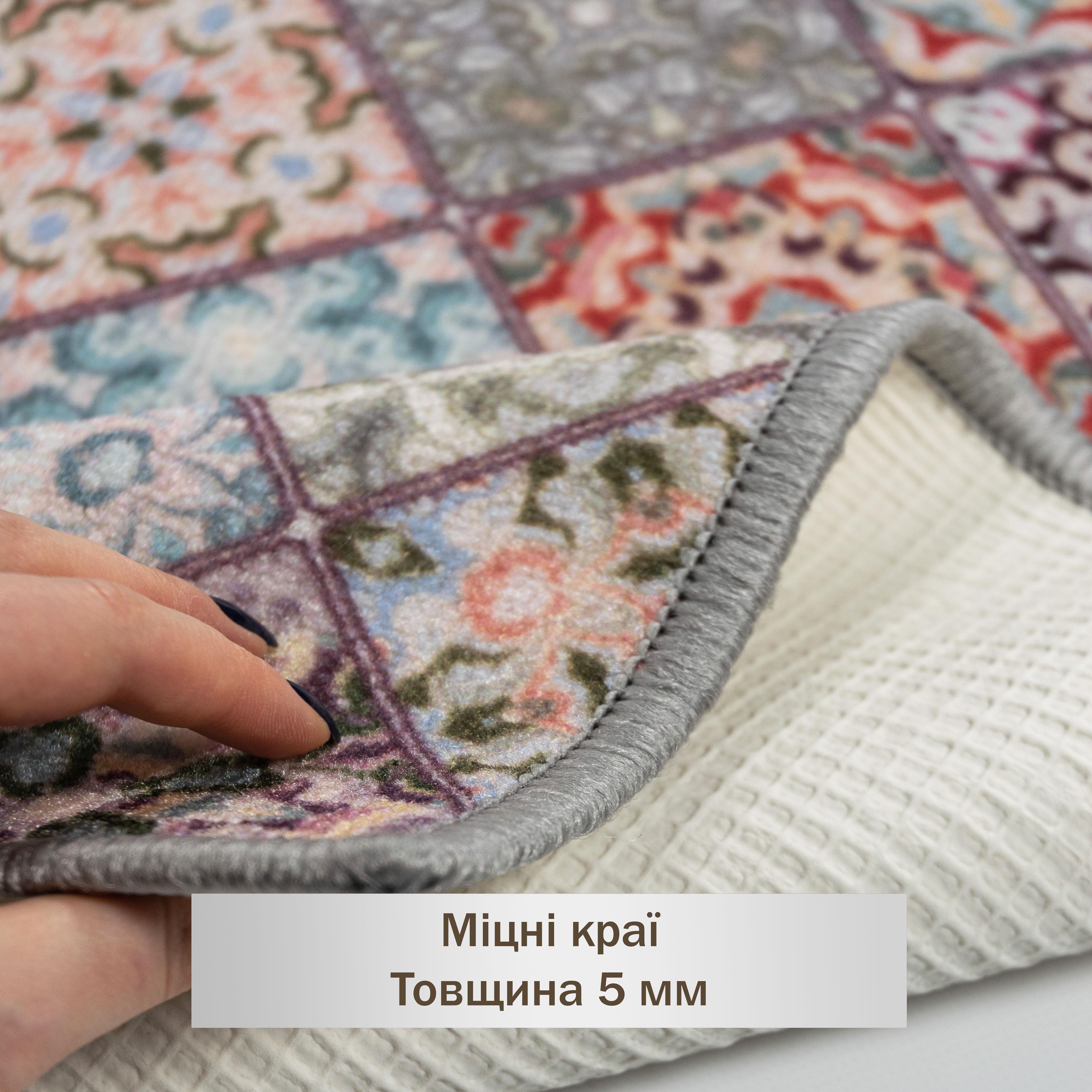 Набір килимків для ванної кімнати та туалету Print 202-2 80х120/57х60 см Сірий/Блакитний (483460849) - фото 3
