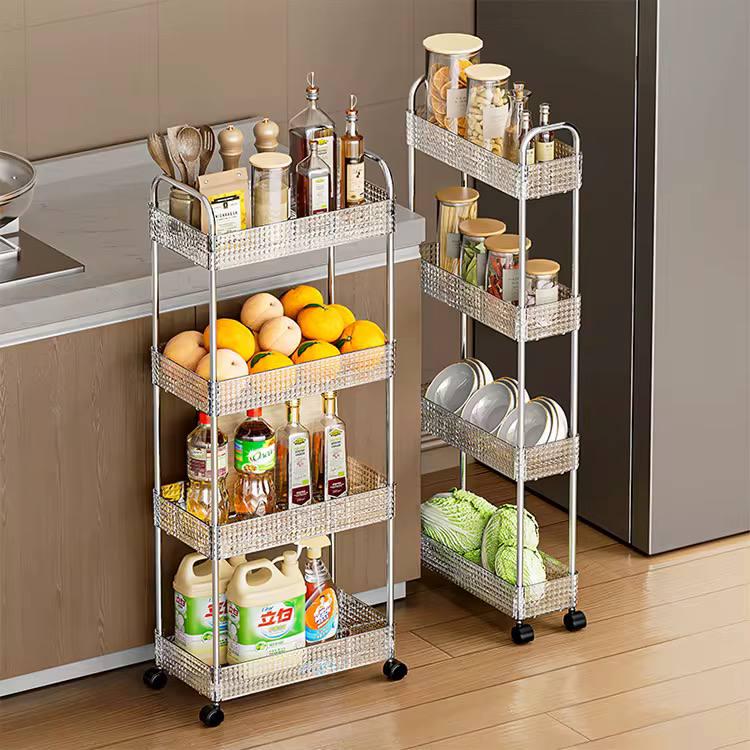 Полка на колесиках пластмассовая 4 яруса (25567004) - фото 5 Полка на колесиках пластмассовая 4 яруса (25567004) - фото 5