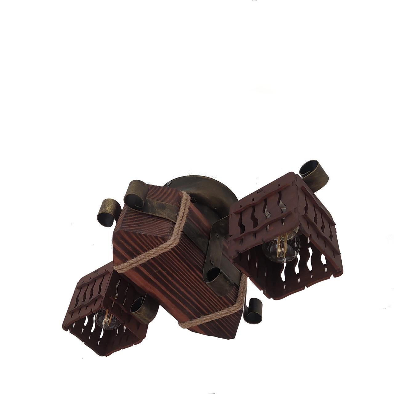 Люстра потолочная деревянная Lighthouse LPR-20106/2C Коричневый (112200)