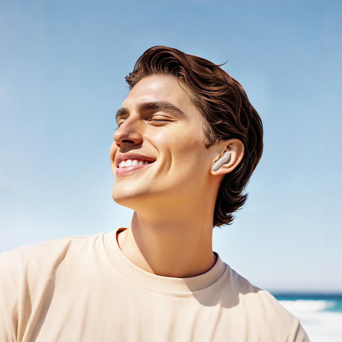 Навушники бездротові Hoco EQ21 Sandy true wireless ANC+ENC touch screen BT5.4 headset 400 mAh Cloudy White (6942007647427) - фото 4 Навушники бездротові Hoco EQ21 Sandy true wireless ANC+ENC touch screen BT5.4 headset 400 mAh Cloudy White (6942007647427) - фото 4