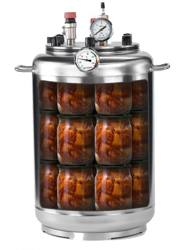 Автоклав газовый UTEHO А24 30 л 24 банки/0,5 л (842683424) - фото 2