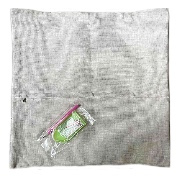 Алмазная вышивка наволочка Тигренок савана полная выкладка 5D 41х41 см (2104136955) - фото 3