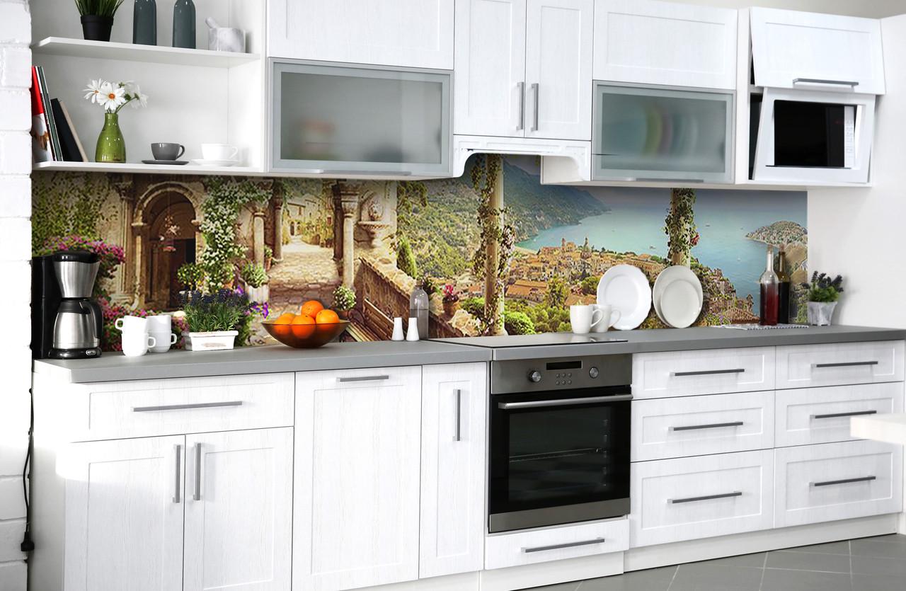 Кухонный фартук Город у моря колонны залив из самоклеющейся виниловой пленки 60х250 см Бежевый Кухонный фартук Город у моря колонны залив из самоклеющейся виниловой пленки 60х250 см Бежевый