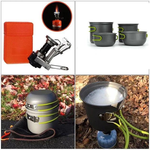 Набір посуду DS-201 складаний з анодованого алюмінію для подорожей (MA-76) - фото 5 Набір посуду DS-201 складаний з анодованого алюмінію для подорожей (MA-76) - фото 5