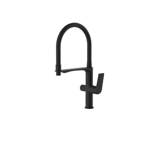 Смеситель для кухни MIXXUS Premium DERBY 021 Nut с выходом для питьевой воды Black Refl Black (MI6606)