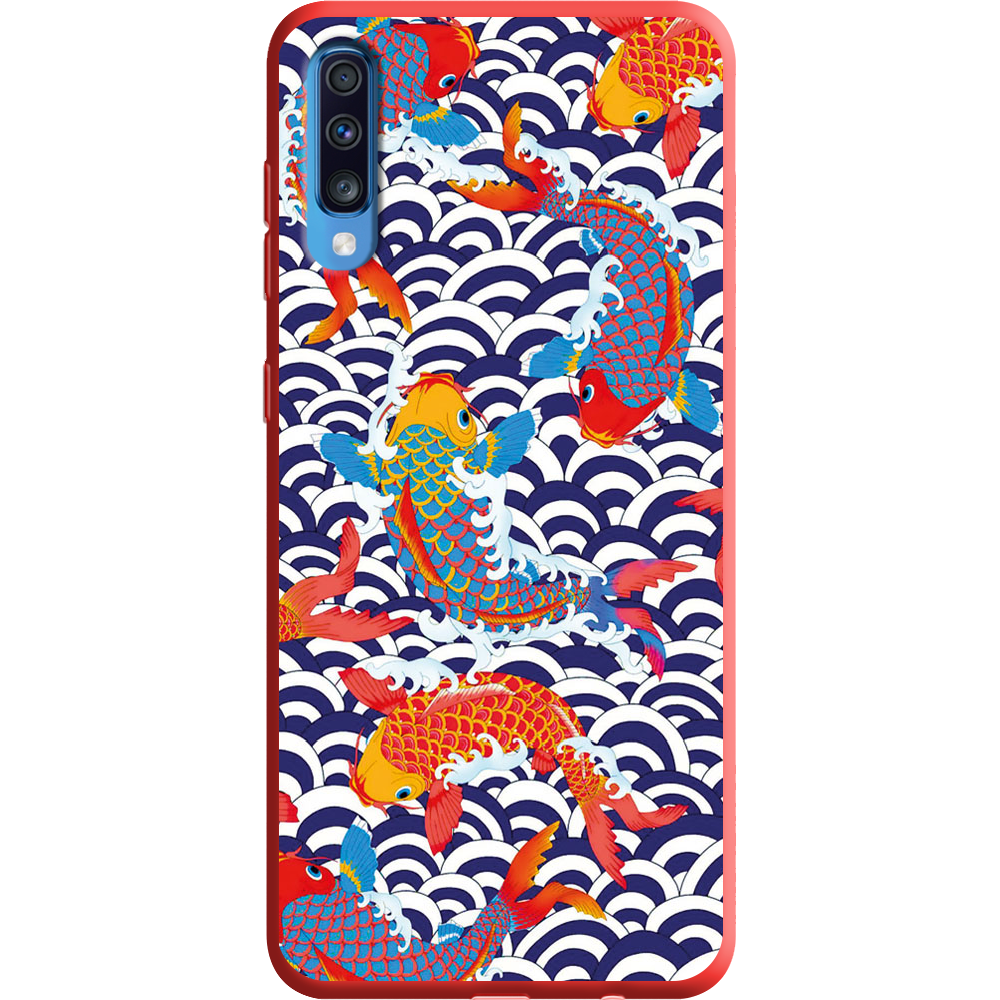 Чехол Boxface Samsung A705 Galaxy A70 Koi Fish Красный силикон (36860-up2477-37425)