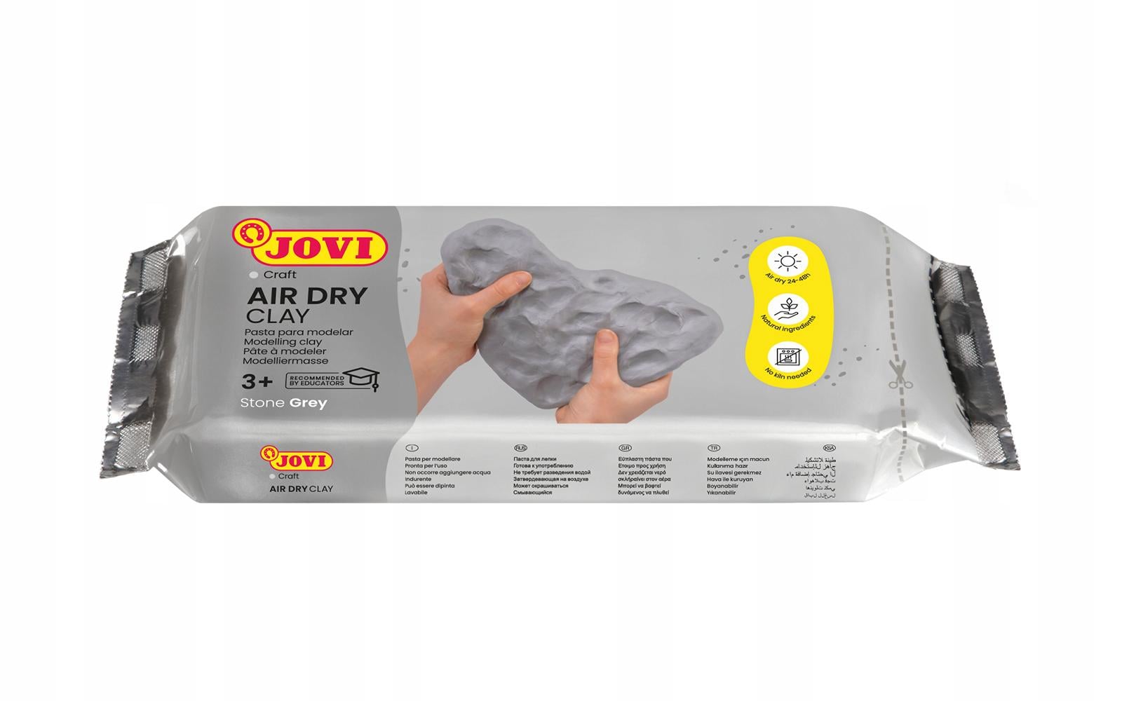 Полімерна глина самозастигаюча JOVI, 500 г., Classic, Сіра, (85G)
