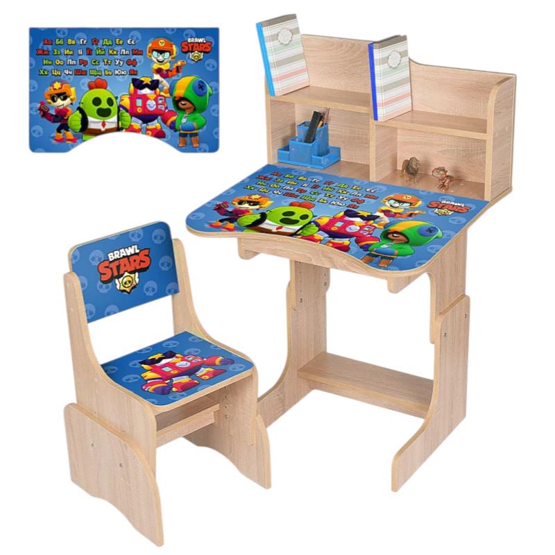 Парта дитяча з поличкою та стільцем Bambi (N 2071-12-3) - фото 2 Парта дитяча з поличкою та стільцем Bambi (N 2071-12-3) - фото 2