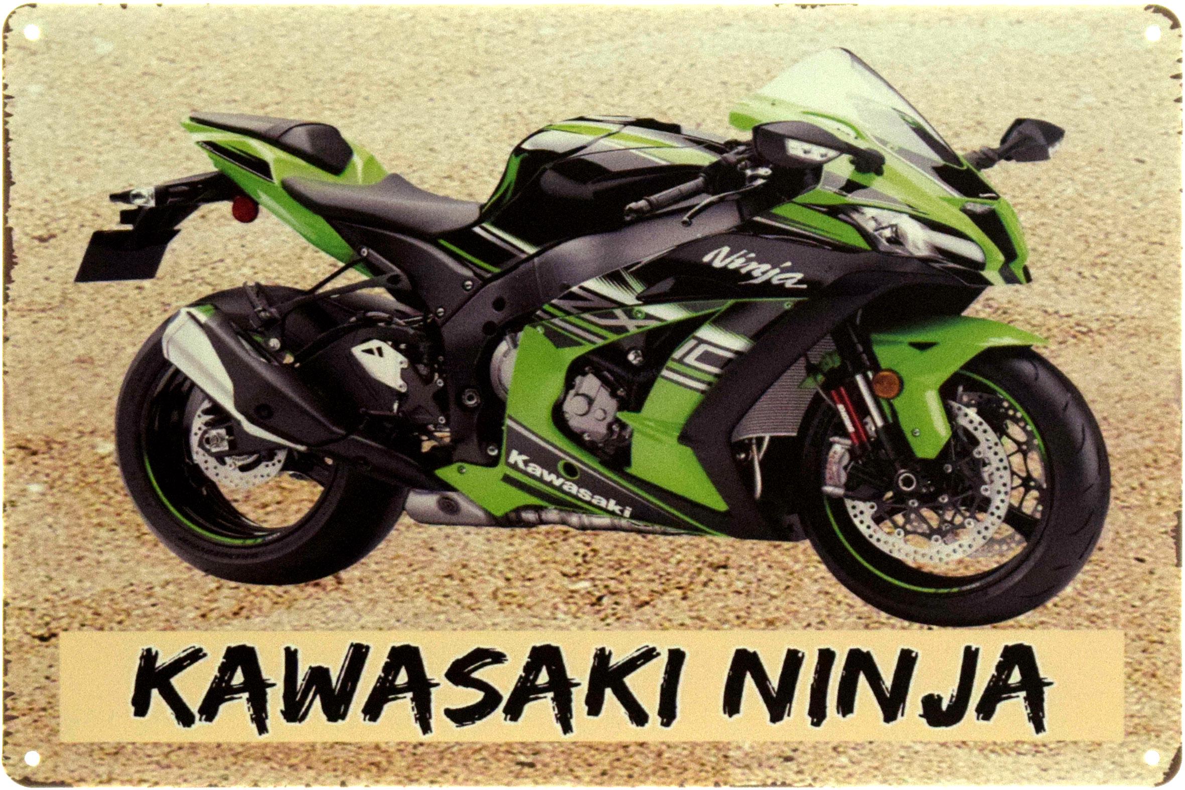 Табличка металева "Kawasaki Ninja" 20x30 см (ms-104577)