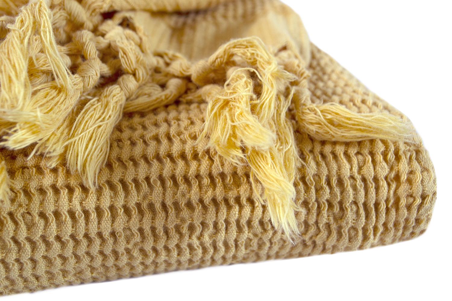 Плед Lotus Home Rius 130x170 см Горчичный (svt-2000022331319) - фото 3 Плед Lotus Home Rius 130x170 см Горчичный (svt-2000022331319) - фото 3