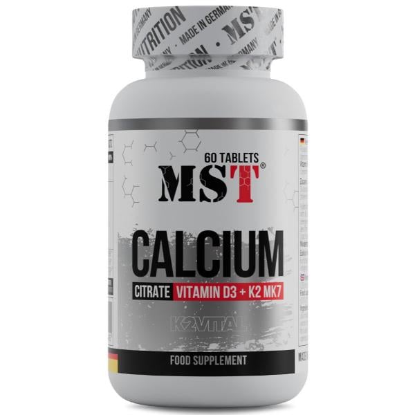 Витаминно-минеральный комплекс для спорта MST Nutrition Calcium Citrate+Vitamin D3+K2 MK7 60 табл. (000023630) Витаминно-минеральный комплекс для спорта MST Nutrition Calcium Citrate+Vitamin D3+K2 MK7 60 табл. (000023630)