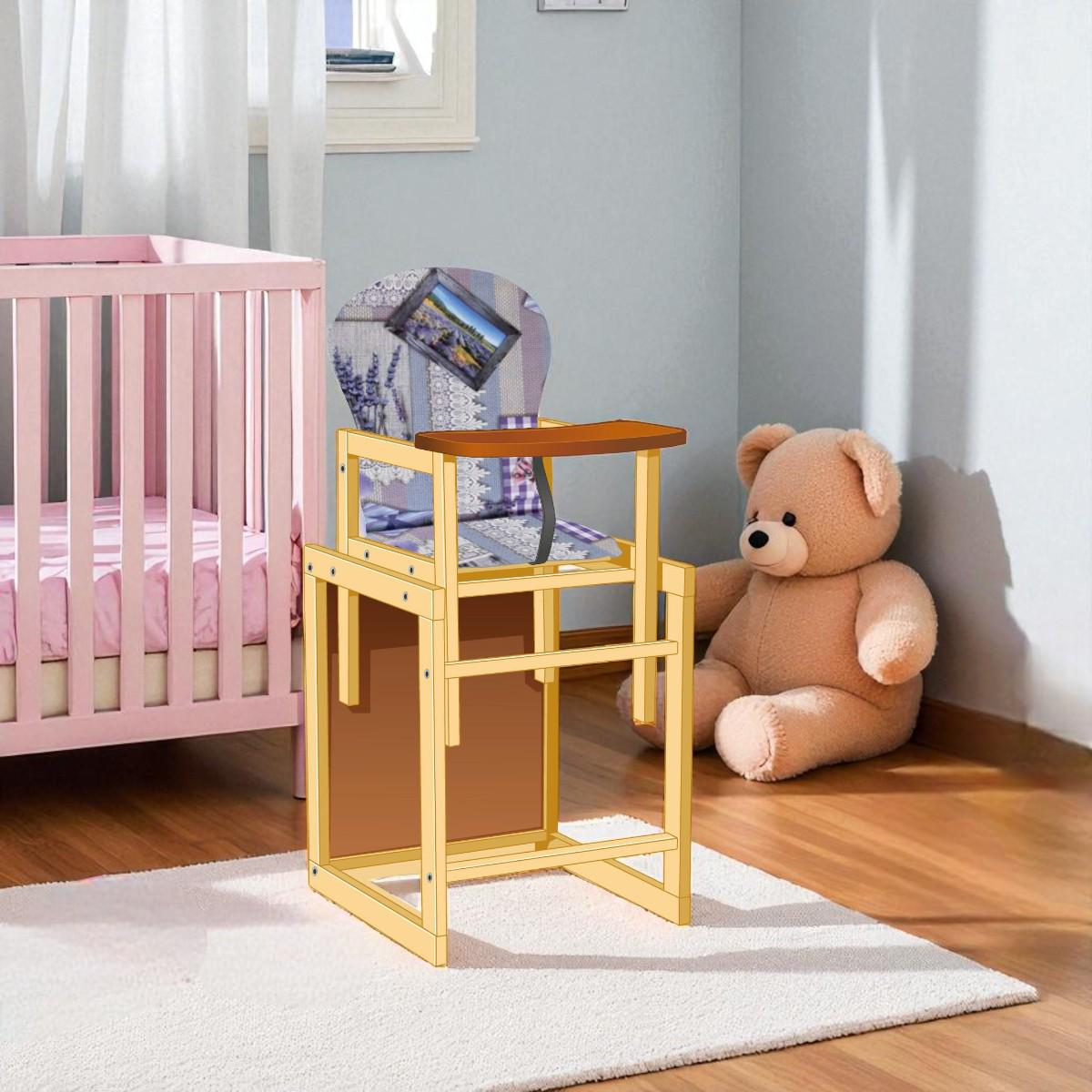 Стульчик для кормления Мася Абстракция-сердечко Фиолетовый (№1221) - фото 2