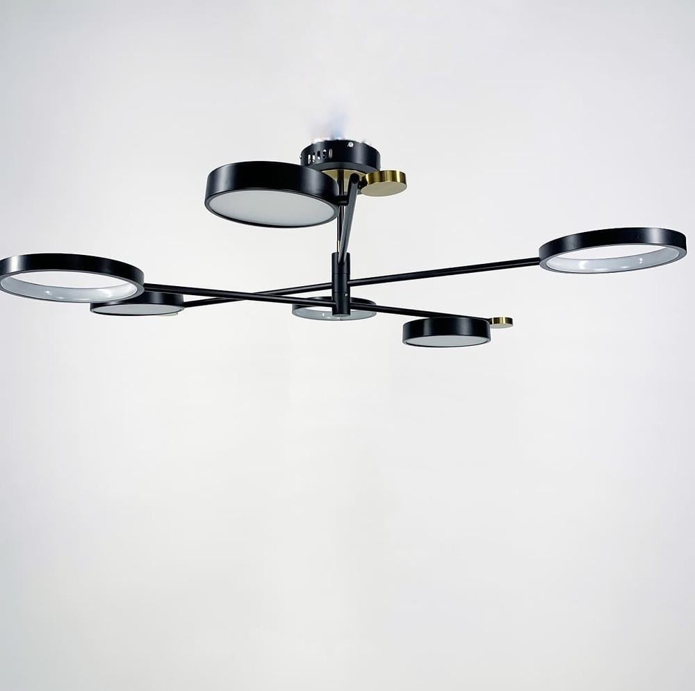 Люстра-спутник потолочная дизайнерская Черный (AOC 21/6)