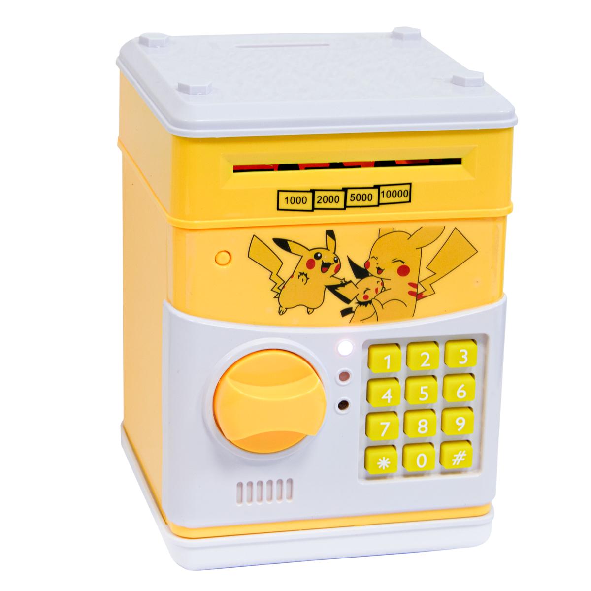 Електронна копілка сейф дитяча Сім'я покемона Пікачу Жовтий (1008853-Yellow)