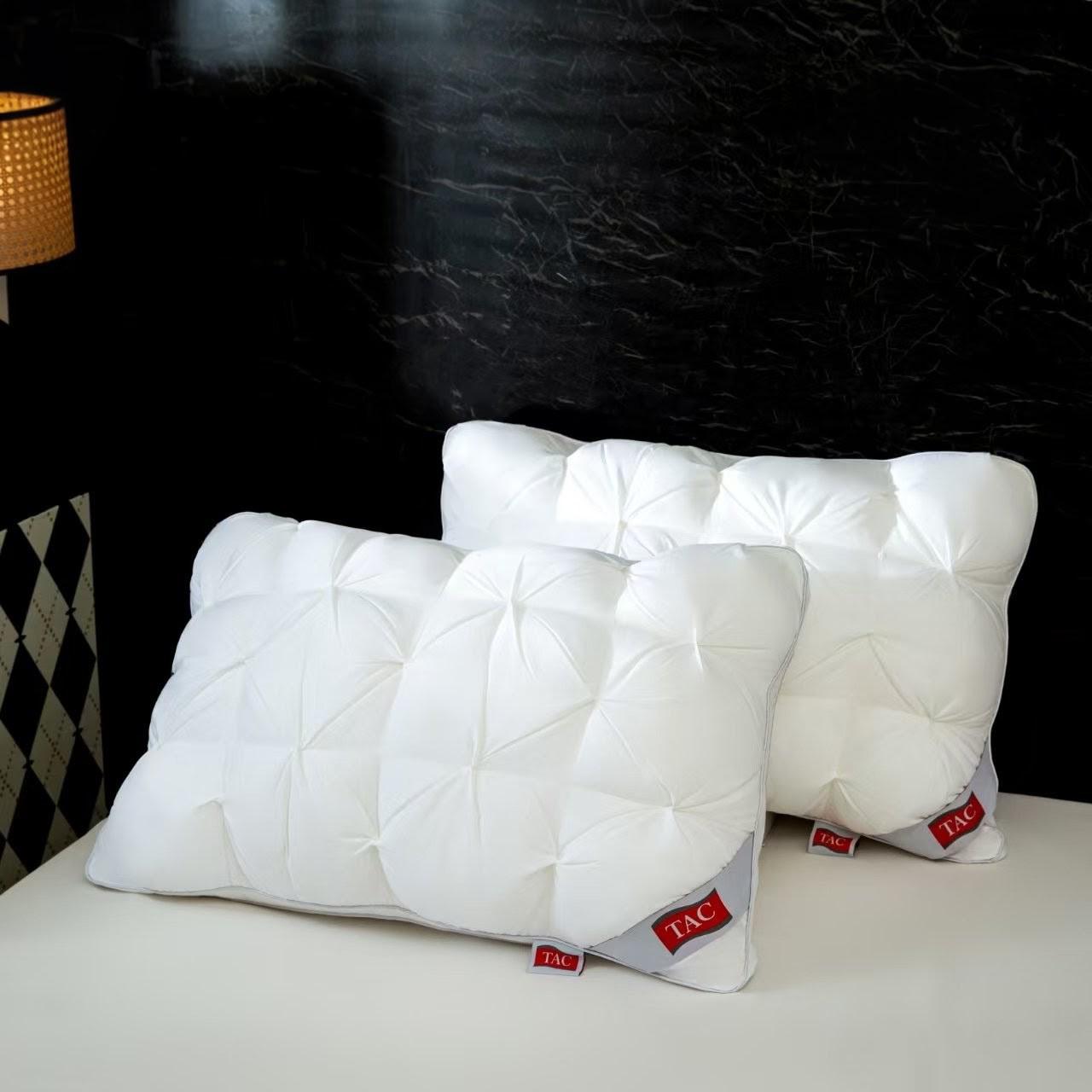 Подушка для сну з наповнювачем із фібрових кульок вакуумна упаковка з подарунковою сумочкою 50х70 см Білий (30219426)