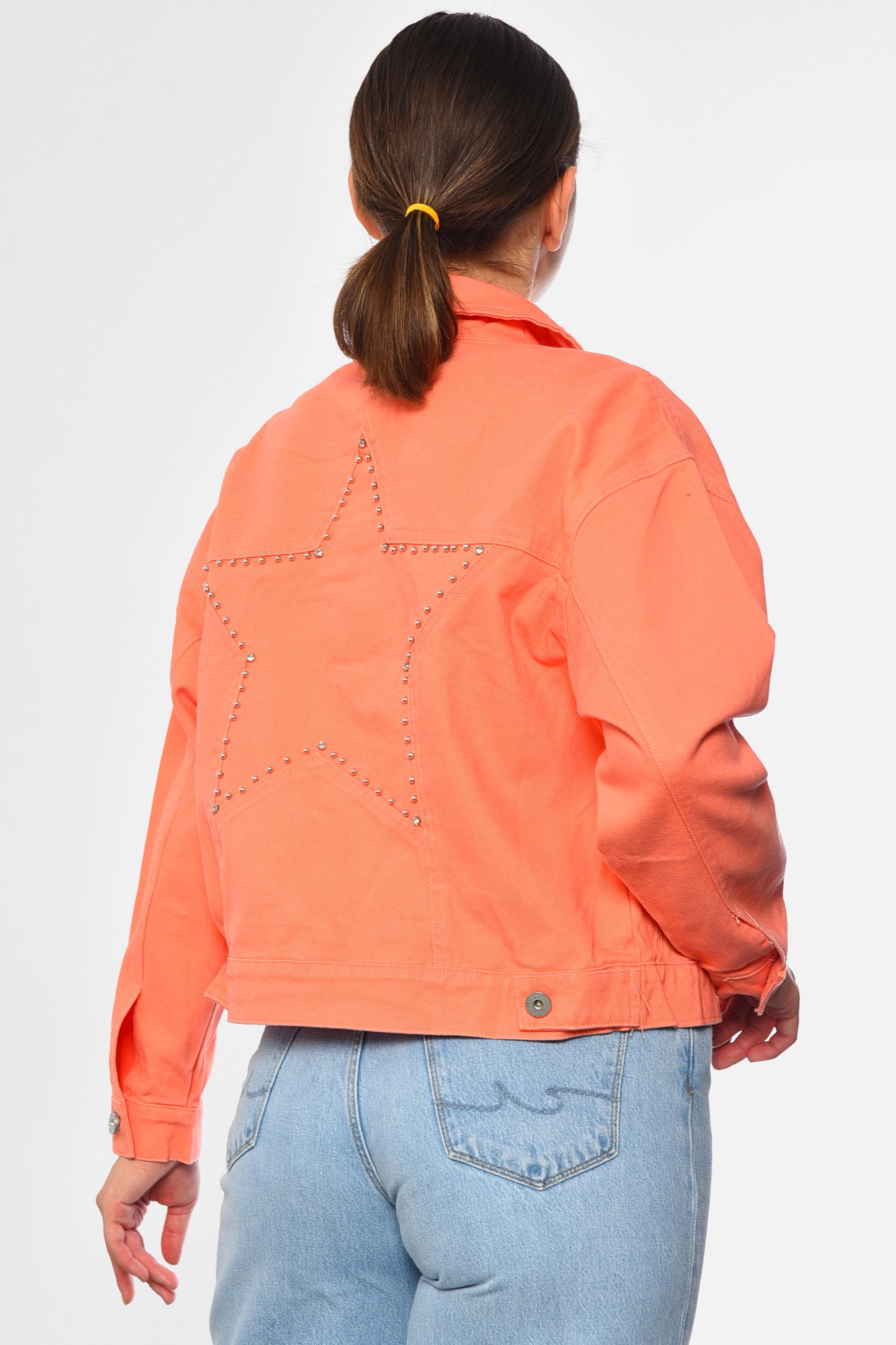 Джинсовка женская M Персиковый (184209) - фото 3 Джинсовка женская M Персиковый (184209) - фото 3