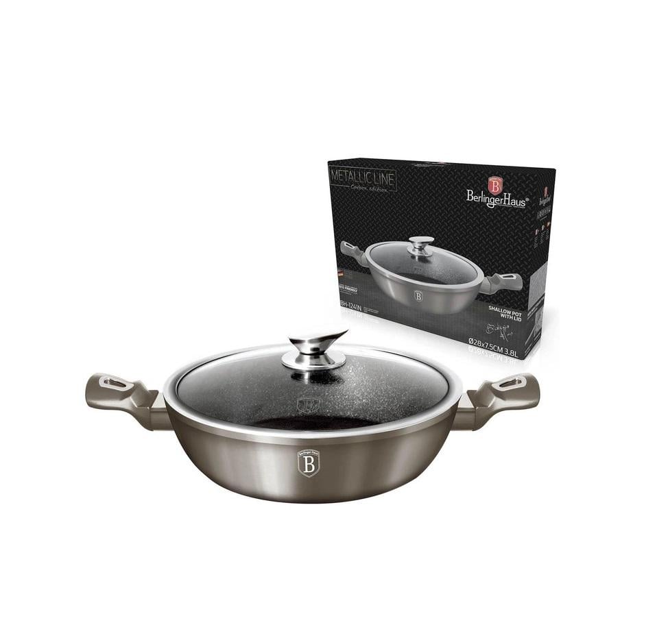 Сотейник с крышкой Berlinger Haus Carbon Metallic Line 28 см 3,8 л