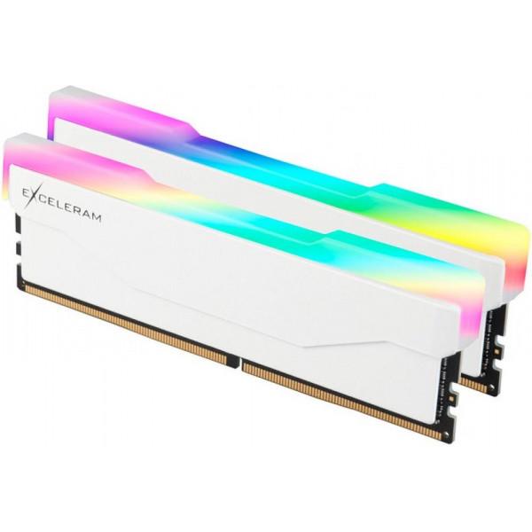 Оперативна пам'ять  Exceleram DDR4 16GB 3200 MHz RGB X2 Series White (ERX2W416326AD) - фото 2